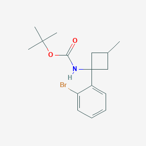molecular formula C16H22BrNO2 B14059289 tert-Butyl (1-(2-bromophenyl)-3-methylcyclobutyl)carbamate CAS No. 2055840-57-6