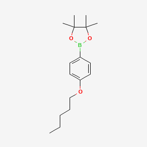 B1405934 4,4,5,5-Tetramethyl-2-(4-(pentyloxy)phenyl)-1,3,2-dioxaborolane CAS No. 1174548-77-6