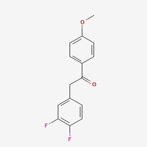 molecular formula C15H12F2O2 B1405936 2-(3,4-二氟苯基)-1-(4-甲氧基苯基)乙酮 CAS No. 221179-71-1