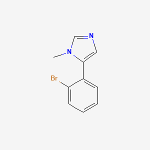 molecular formula C10H9BrN2 B14059403 5-(2-Bromophenyl)-1-methyl-1H-imidazole 