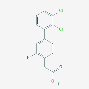 molecular formula C14H9Cl2FO2 B14059418 (2',3'-Dichloro-3-fluoro-biphenyl-4-yl)-acetic acid 