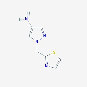 molecular formula C7H8N4S B1405958 1-(1,3-thiazol-2-ylmethyl)-1H-pyrazol-4-amine CAS No. 1538679-88-7
