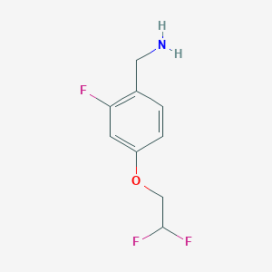 molecular formula C9H10F3NO B1405962 4-(2,2-Difluoroethoxy)-2-fluorobenzylamine CAS No. 1507672-79-8