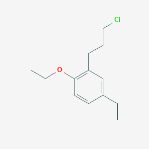 molecular formula C13H19ClO B14059635 1-(3-Chloropropyl)-2-ethoxy-5-ethylbenzene 