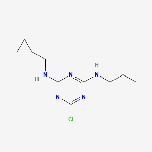 molecular formula C10H16ClN5 B1405964 2-Chloro-N-(4-cyclopropylmethyl amino)-N-(6-n-propylamino) [1,3,5]triazine CAS No. 40533-54-8