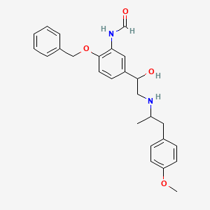molecular formula C26H30N2O4 B14059665 N-[5-[1-hydroxy-2-[1-(4-methoxyphenyl)propan-2-ylamino]ethyl]-2-phenylmethoxyphenyl]formamide 