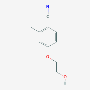 molecular formula C10H11NO2 B1405967 4-(2-Hydroxyethoxy)-2-methylbenzonitrile CAS No. 1448674-18-7