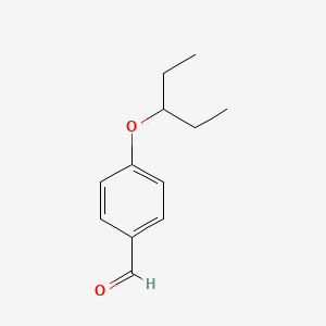 molecular formula C12H16O2 B1405968 4-(1-Ethylpropoxy)benzaldehyde CAS No. 1186634-28-5