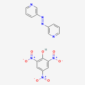 molecular formula C16H11N7O7 B14059689 Dipyridin-3-yldiazene; 2,4,6-trinitrophenol CAS No. 7249-69-6