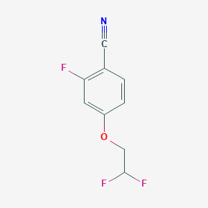 molecular formula C9H6F3NO B1405971 4-(2,2-Difluoroethoxy)-2-fluorobenzonitrile CAS No. 1539535-70-0