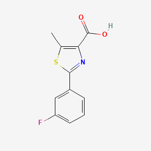 molecular formula C11H8FNO2S B1405974 2-(3-Fluorophenyl)-5-methylthiazole-4-carboxylic acid CAS No. 1368548-10-0