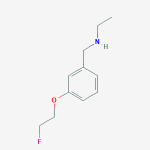 molecular formula C11H16FNO B1405976 乙基-[3-(2-氟乙氧基)苄基]胺 CAS No. 1501891-44-6