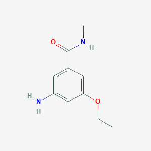 molecular formula C10H14N2O2 B1405979 3-amino-5-ethoxy-N-methylbenzamide CAS No. 1500448-66-7