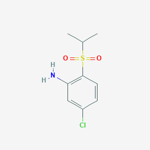 molecular formula C9H12ClNO2S B1405983 5-Chloro-2-(propane-2-sulfonyl)aniline CAS No. 1097920-98-3