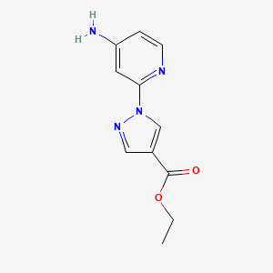 molecular formula C11H12N4O2 B1405984 Ethyl 1-(4-aminopyridin-2-yl)-1H-pyrazole-4-carboxylate CAS No. 1499395-16-2