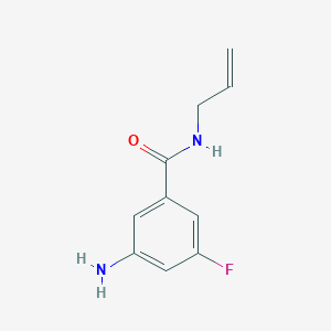 molecular formula C10H11FN2O B1405985 3-氨基-5-氟-N-(丙-2-烯-1-基)苯甲酰胺 CAS No. 1515465-66-3