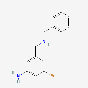 molecular formula C14H15BrN2 B1405987 3-[(Benzylamino)methyl]-5-bromoaniline CAS No. 1507669-93-3
