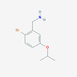 molecular formula C10H14BrNO B1405989 [2-Bromo-5-(propan-2-yloxy)phenyl]methanamine CAS No. 1512159-76-0