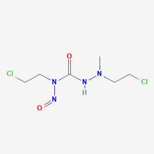 molecular formula C6H12Cl2N4O2 B140599 1-Methyl-1-(2-chloroethyl)-4-nitroso-4-(2-chloroethyl)semicarbazide CAS No. 127158-46-7