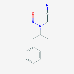 molecular formula C11H13N3O B14059943 N-Nitroso-N-cyanomethylamphetamine CAS No. 10242-52-1