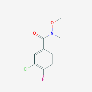 3-chloro-4-fluoro-N-methoxy-N-methylbenzamide