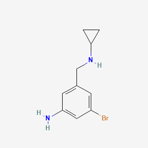 molecular formula C10H13BrN2 B1405997 3-Bromo-5-[(cyclopropylamino)methyl]aniline CAS No. 1502406-63-4