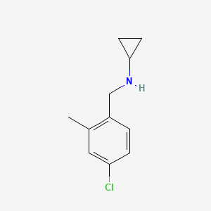 molecular formula C11H14ClN B1406003 N-[(4-chloro-2-methylphenyl)methyl]cyclopropanamine CAS No. 1542653-02-0