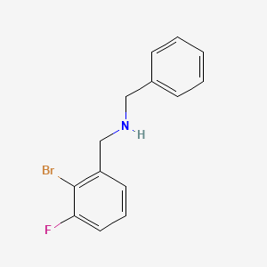 Benzyl[(2-bromo-3-fluorophenyl)methyl]amine