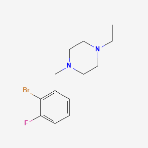 1-[(2-Bromo-3-fluorophenyl)methyl]-4-ethylpiperazine
