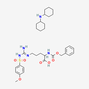 molecular formula C33H49N5O7S B14060073 Z-Arg(mbs)-OH.dcha 