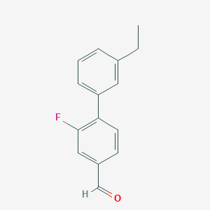 4-(3-Ethylphenyl)-3-fluorobenzaldehyde