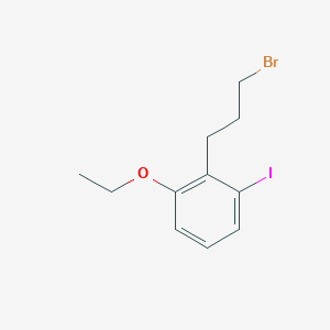 molecular formula C11H14BrIO B14060213 1-(3-Bromopropyl)-2-ethoxy-6-iodobenzene 