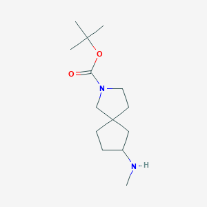 molecular formula C14H26N2O2 B14060230 tert-Butyl 7-(methylamino)-2-azaspiro[4.4]nonane-2-carboxylate 