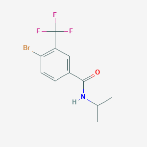 molecular formula C11H11BrF3NO B1406027 4-Bromo-N-(propan-2-yl)-3-(trifluoromethyl)benzamide CAS No. 1513959-67-5