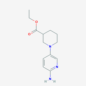 molecular formula C13H19N3O2 B1406032 Ethyl 1-(6-aminopyridin-3-yl)piperidine-3-carboxylate CAS No. 1018556-57-4