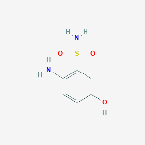 molecular formula C6H8N2O3S B14060326 2-Amino-5-hydroxybenzenesulfonamide 