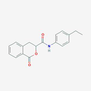 molecular formula C18H17NO3 B14060337 N-(4-ethylphenyl)-1-oxo-3,4-dihydro-1H-isochromene-3-carboxamide 