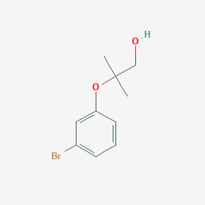 molecular formula C10H13BrO2 B1406034 2-(3-Bromophenoxy)-2-methylpropan-1-ol CAS No. 1225733-69-6