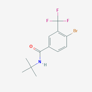 molecular formula C12H13BrF3NO B1406037 4-Bromo-N-tert-butyl-3-(trifluoromethyl)benzamide CAS No. 1522666-35-8