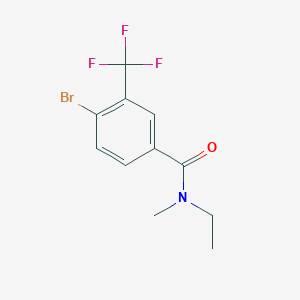molecular formula C11H11BrF3NO B1406038 4-Bromo-N-ethyl-N-methyl-3-trifluoromethylbenzamide CAS No. 1538107-61-7