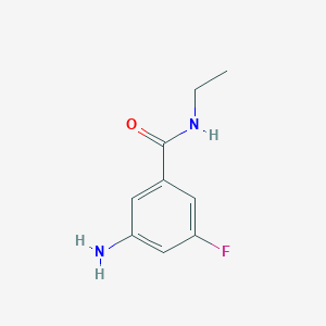 molecular formula C9H11FN2O B1406042 3-amino-N-ethyl-5-fluorobenzamide CAS No. 1499211-62-9