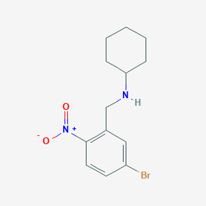 molecular formula C13H17BrN2O2 B1406044 N-[(5-溴-2-硝基苯基)甲基]环己胺 CAS No. 1558292-66-2