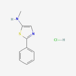 molecular formula C10H11ClN2S B14060441 N-methyl-2-phenyl-1,3-thiazol-5-amine hydrochloride 