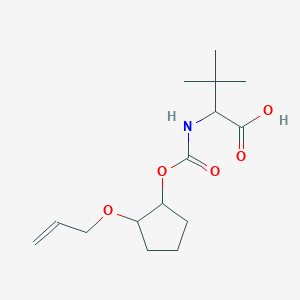 molecular formula C15H25NO5 B14060457 3,3-Dimethyl-2-[(2-prop-2-enoxycyclopentyl)oxycarbonylamino]butanoic acid 