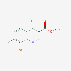 molecular formula C13H11BrClNO2 B1406057 Ethyl 8-bromo-4-chloro-7-methylquinoline-3-carboxylate CAS No. 1529627-57-3
