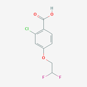 molecular formula C9H7ClF2O3 B1406058 2-氯-4-(2,2-二氟乙氧基)苯甲酸 CAS No. 1373865-81-6