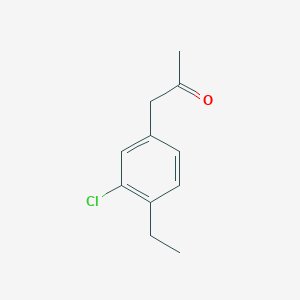molecular formula C11H13ClO B14060609 1-(3-Chloro-4-ethylphenyl)propan-2-one 