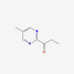molecular formula C8H10N2O B1406061 1-(5-甲基嘧啶-2-基)丙酮 CAS No. 1554525-62-0