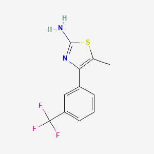 molecular formula C11H9F3N2S B1406067 5-Methyl-4-(3-trifluoromethyl-phenyl)-thiazol-2-ylamine CAS No. 1225654-34-1