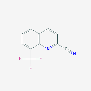 molecular formula C11H5F3N2 B1406069 8-(Trifluoromethyl)quinoline-2-carbonitrile CAS No. 1267082-24-5